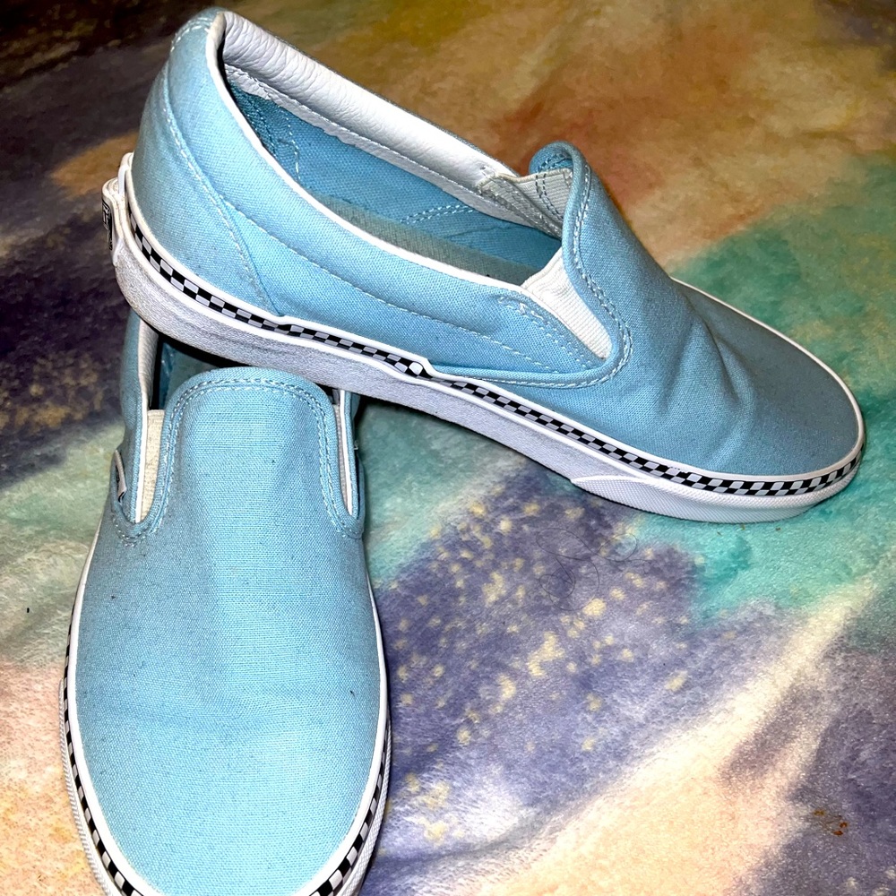 these are blue checkered vans only have been worn once